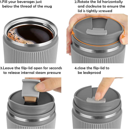 Thermobecher Isolierbecher 450ml Kaffeebecher to Go