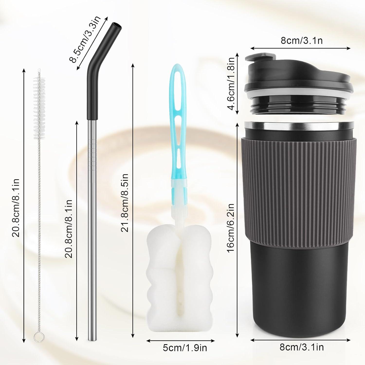 Thermobecher Isolierbecher Kaffeebecher to Go 450ml auslaufsicher