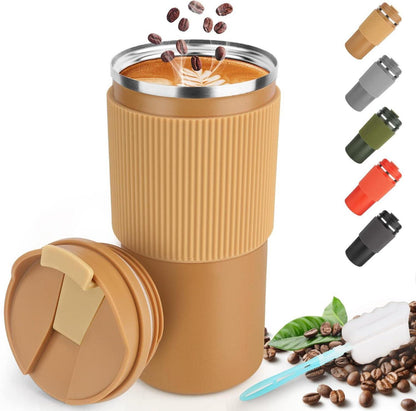Isolierbecher 450ml Thermo Kaffeebecher to Go mit Deckel - CS COSDDI