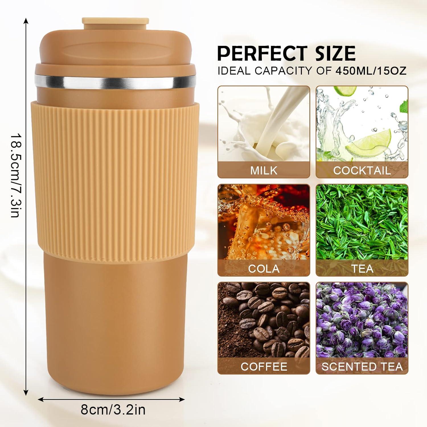 Thermobecher Isolierbecher Kaffeebecher to Go 450ml auslaufsicher
