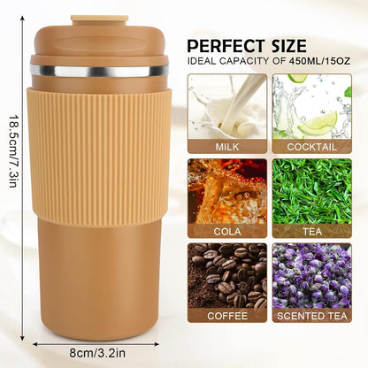 Thermobecher Isolierbecher Kaffeebecher to Go 450ml auslaufsicher