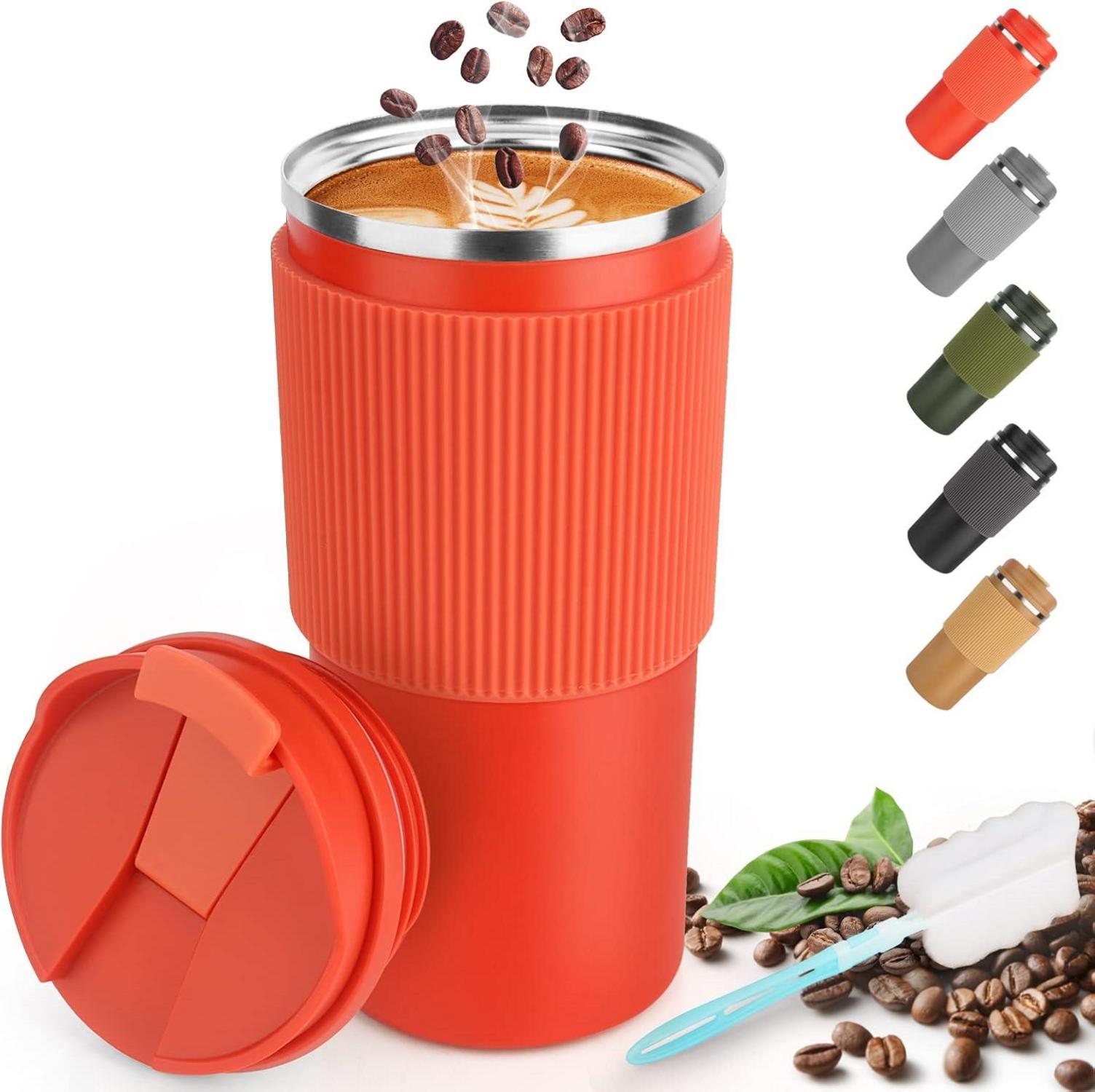 Isolierbecher 450ml für Kaffee Tee Heißgetränke Trinkbecher Edelstahl