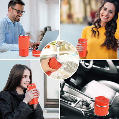 Isolierter Thermobecher 450ml - Auslaufsicherer Kaffeebecher to Go