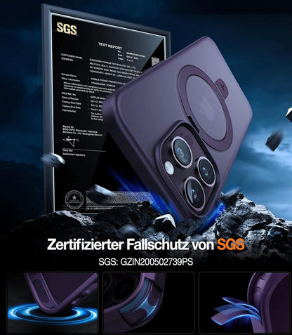 TORRAS Ostand iPhone 14 Pro Hülle MagSafe Stoßfest Schutzhülle Lila
