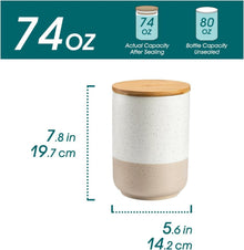 Vorratsdosen Keramik Luftdichter Deckel 2200ml Set 3-teilig
