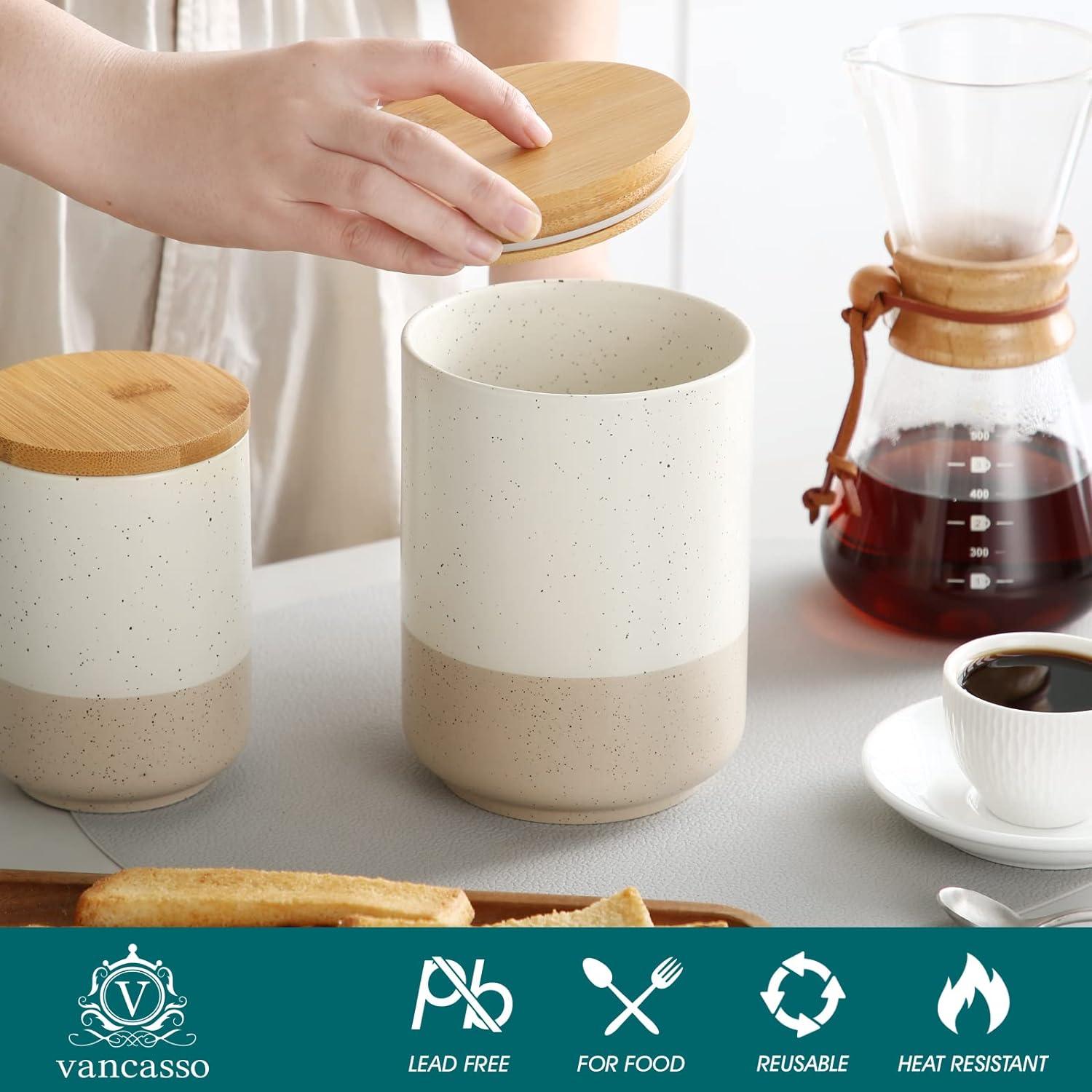 Keramik Vorratsdosen luftdicht deckel 2200 ml für Kaffee Tee Müsli