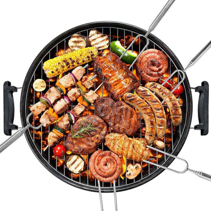 Teleskop Grillspieße Edelstahl 10er Set 81cm