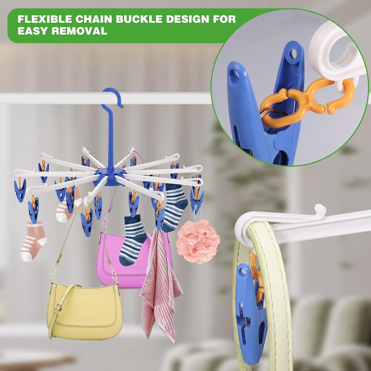 Hejo Sockentrockner Wäscheständer 2 Stück 20 Clips Aufhänger Kleidung