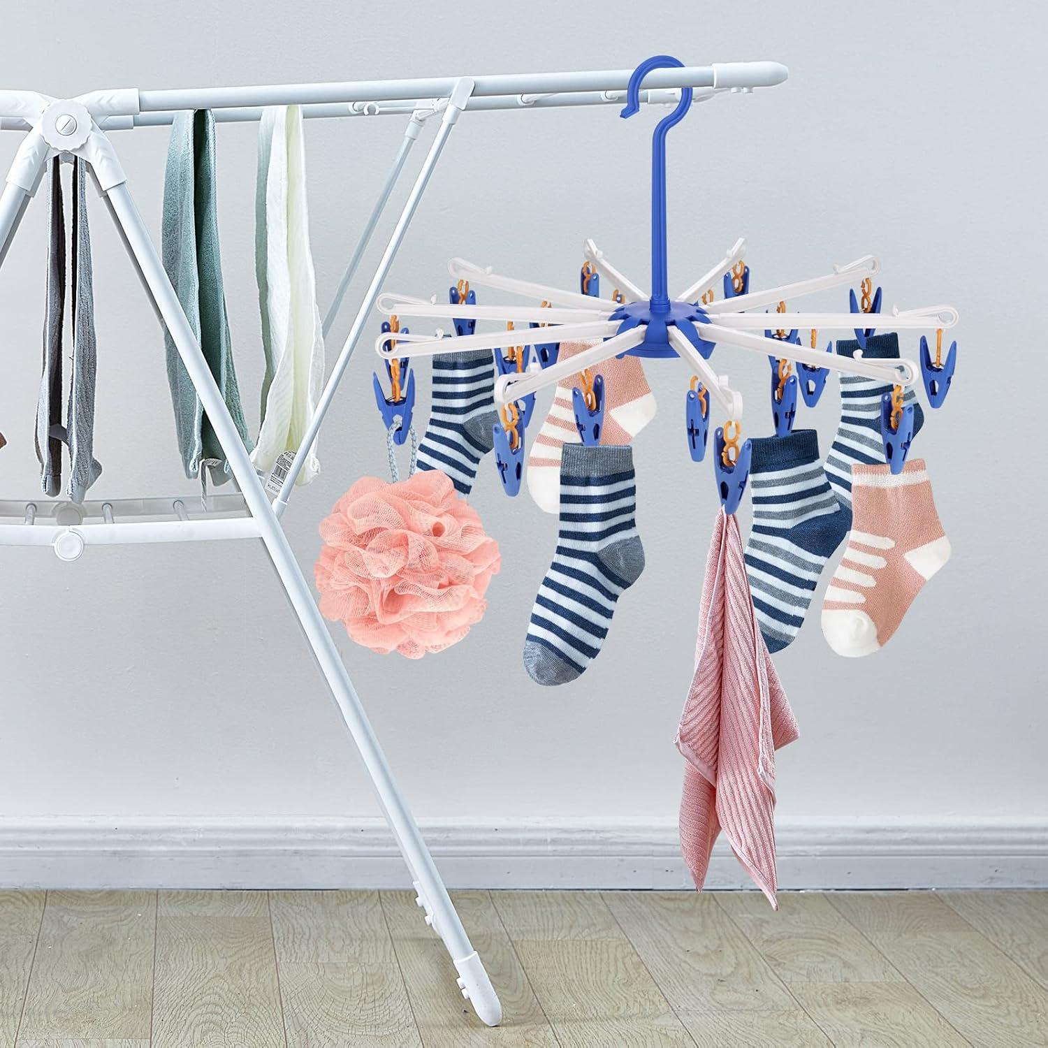 Hejo Sockentrockner Wäscheständer 2 Stück 20 Clips Aufhänger Kleidung