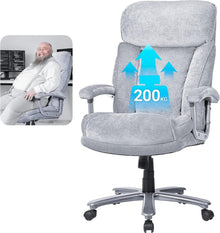 Ergonomischer Chefsessel mit XXL Sitzfläche & 200KG Tragfähigkeit