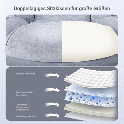 Bürostuhl Chefsessel 200KG Ergonomischer Schreibtischstuhl XXL Sitzfläche Dicker