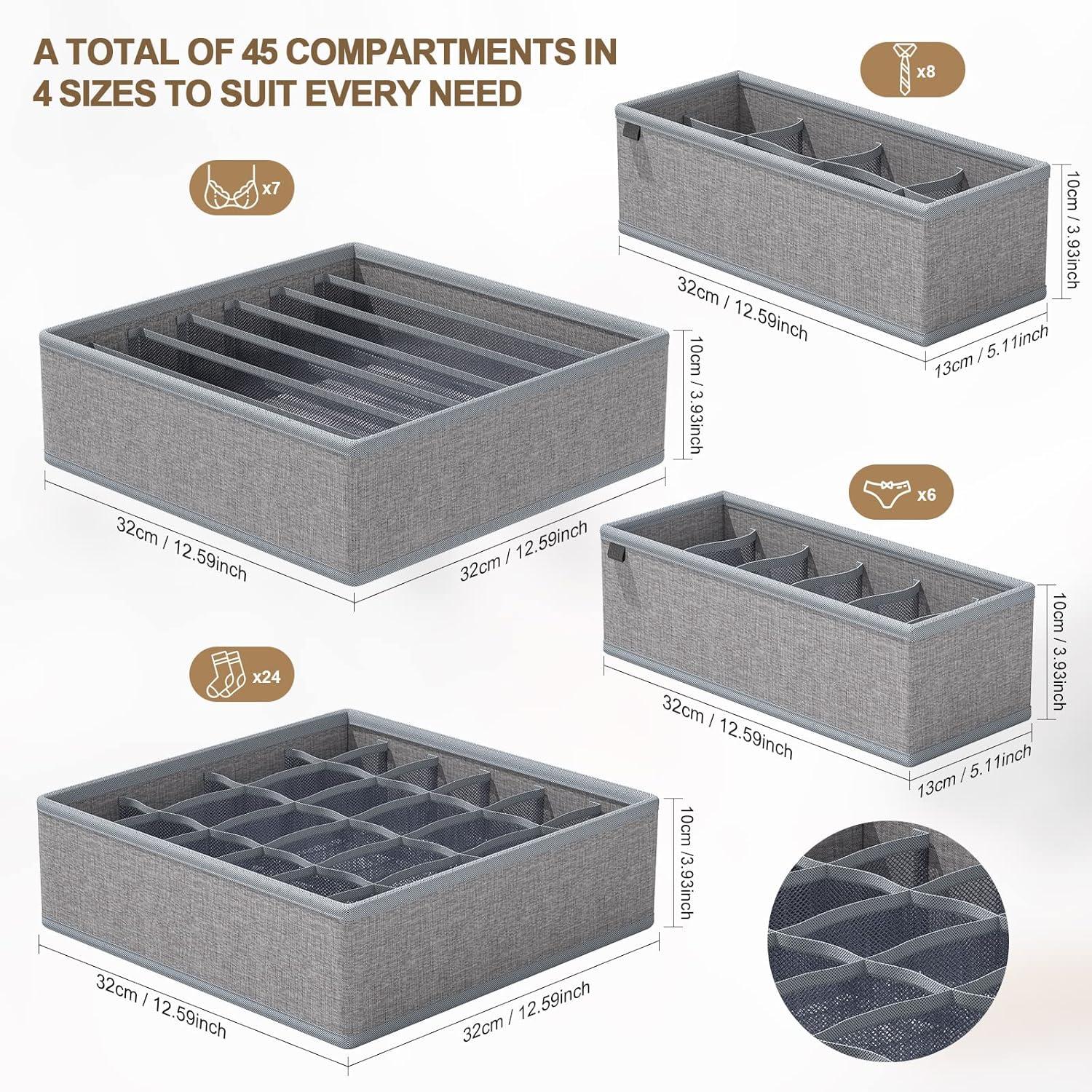 Schubladen Organizer Set Aufbewahrungsbox BH Socken Kommoden