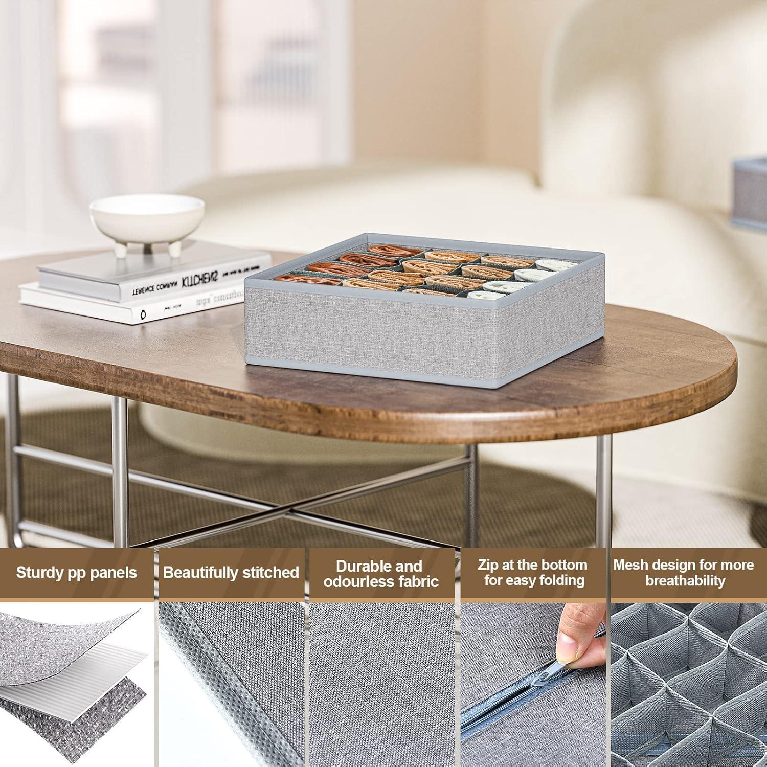 Schubladen Organizer 4 SET - Aufbewahrungsbox BH Socken Unterwäsche Krawatten