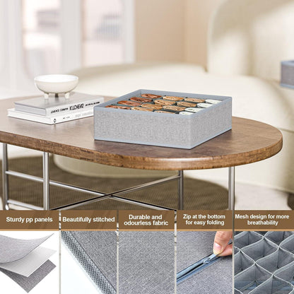 Schubladen Organizer 4 SET - Aufbewahrungsbox BH Socken Unterwäsche Krawatten