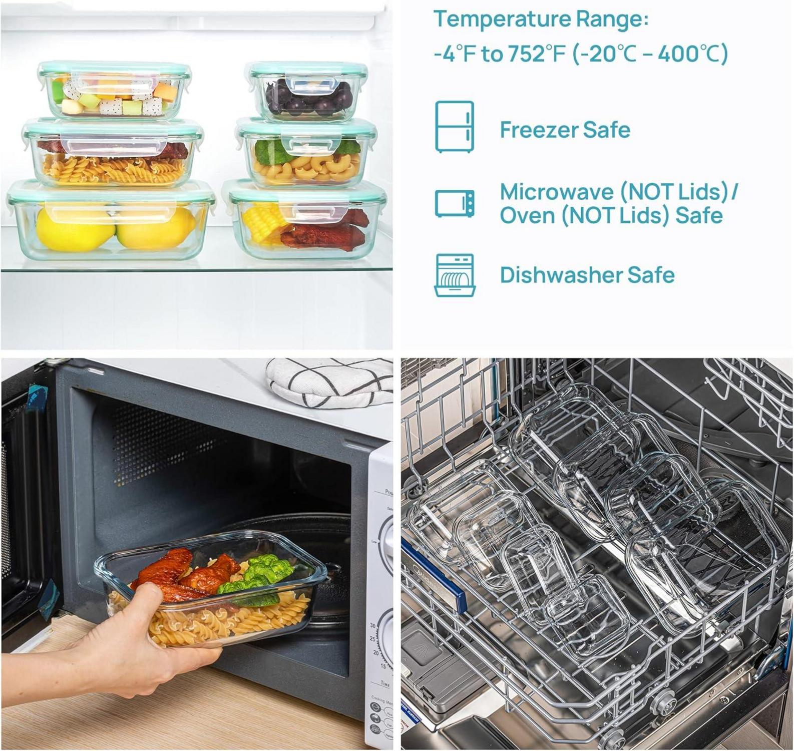 15er Meal Prep Boxen Glas