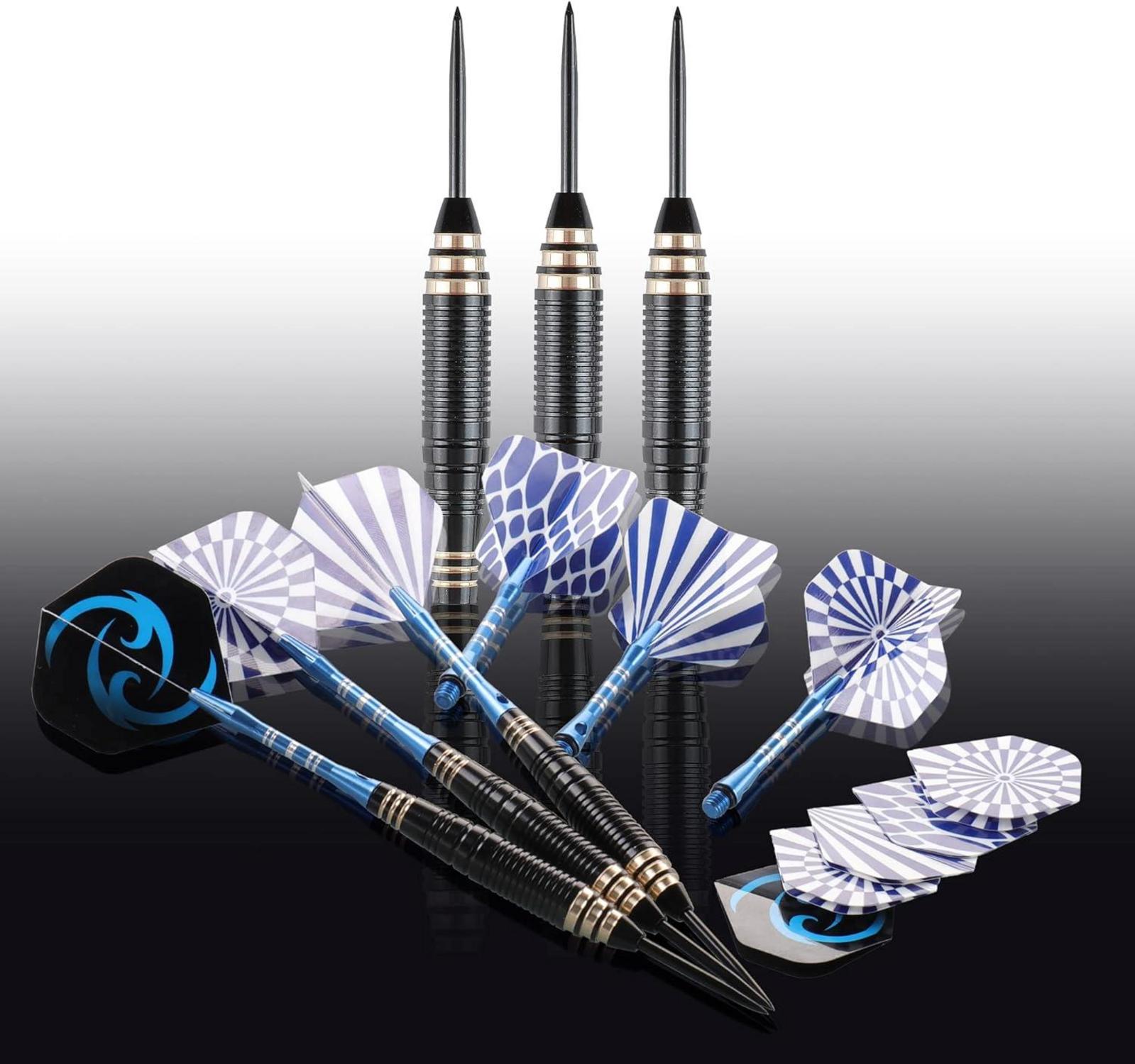CareGames Dartpfeile Set 24g 6 Stück Profi Steeldarts Alu