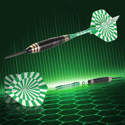 Dartpfeile Set 24g Profi Steeldarts Alu Schaft Flights Zubehör Grün