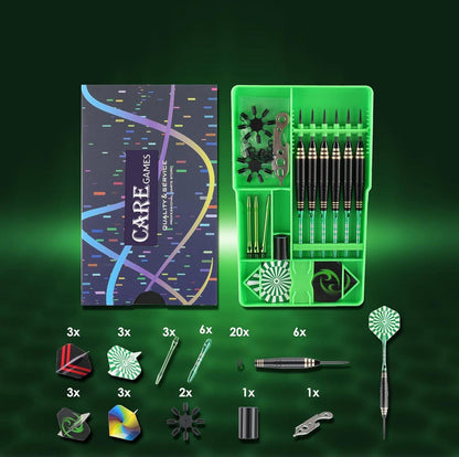 Dartpfeile Metallspitze 24g 6 Stück Steeldarts Aluminium Schaft