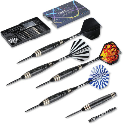 Dartpfeile Set 24g Steeldarts Profi Alu Schäfte 12 Flights Zubehör