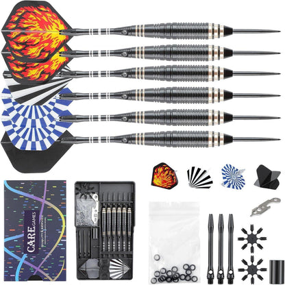 Dartpfeile Set 24g Steeldarts Profi Alu Schäfte 12 Flights Zubehör