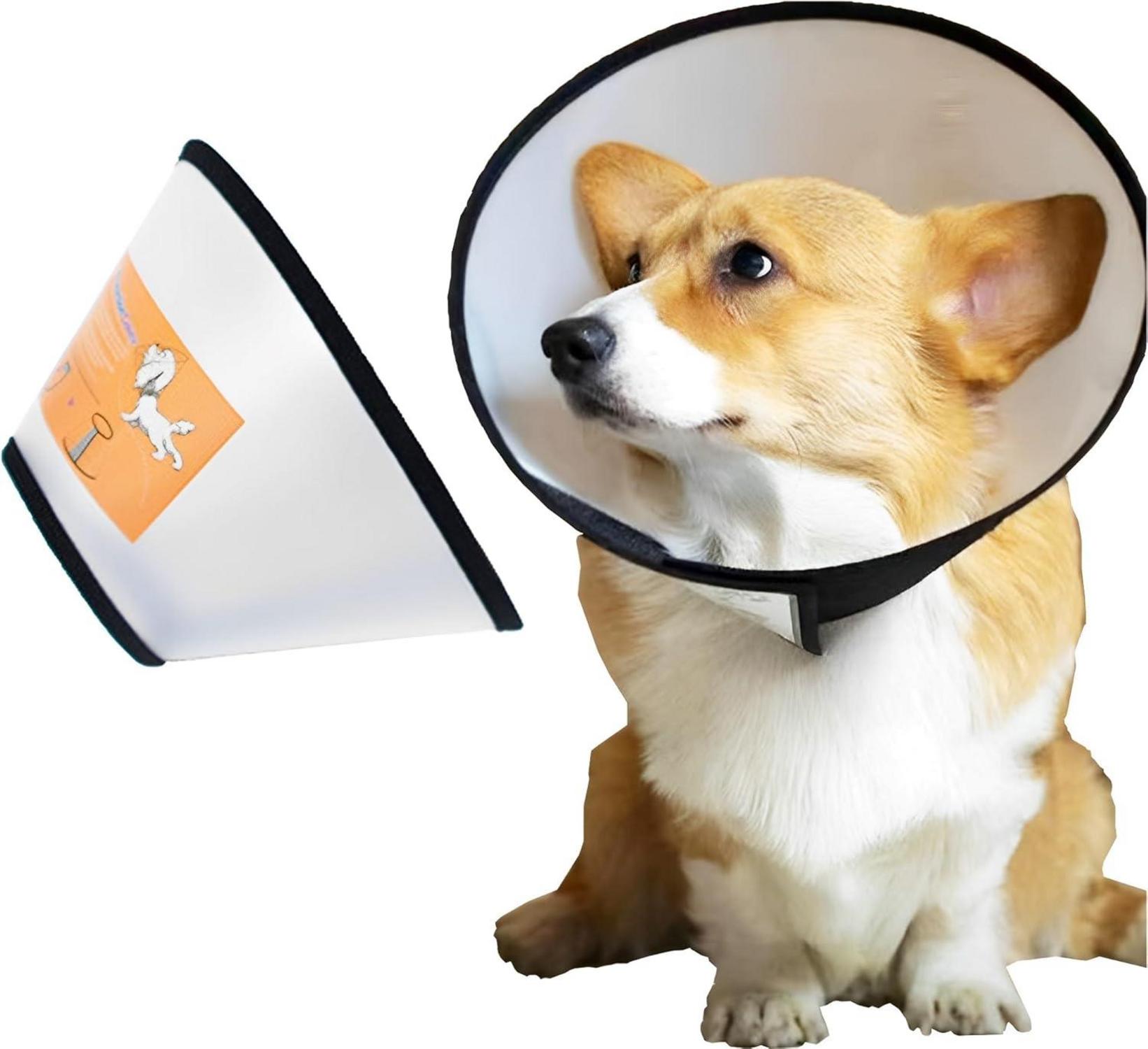 Verstellbares Hundekegel Halsband Anti-Bite Elisabethanischer Kragen