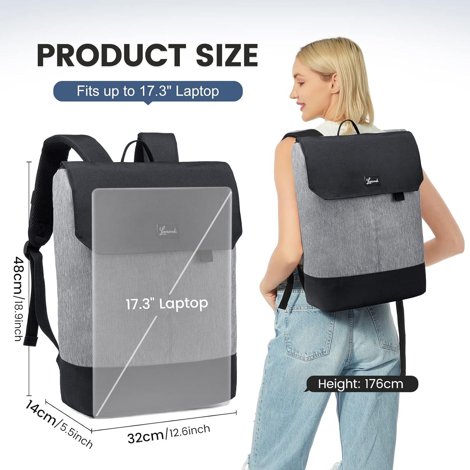 LOVEVOOK Schultasche Mädchen Schulrucksack Diebstahlsicher & Wasserdicht 17 Zoll