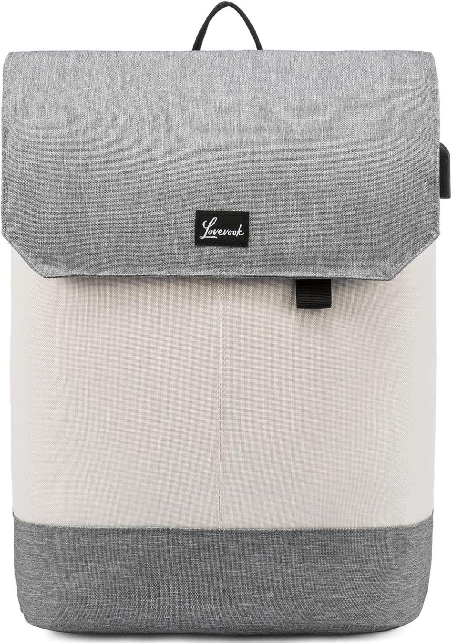 Notebook Rucksack 17 Zoll Diebstahlsicherung Wasserdicht Beige Grau