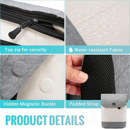 Wasserdichter Laptop Rucksack 17 Zoll Diebstahlsicherung Beige Grau