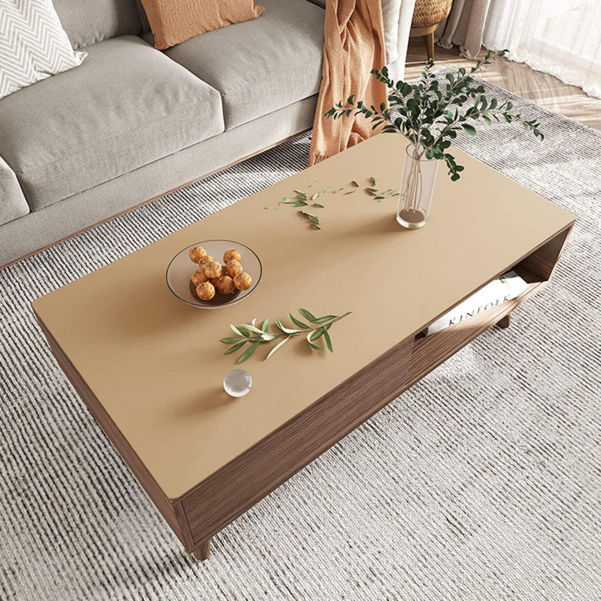 PU Tischdecke 80x200cm Khaki – Wasserdicht & Schutzfolie