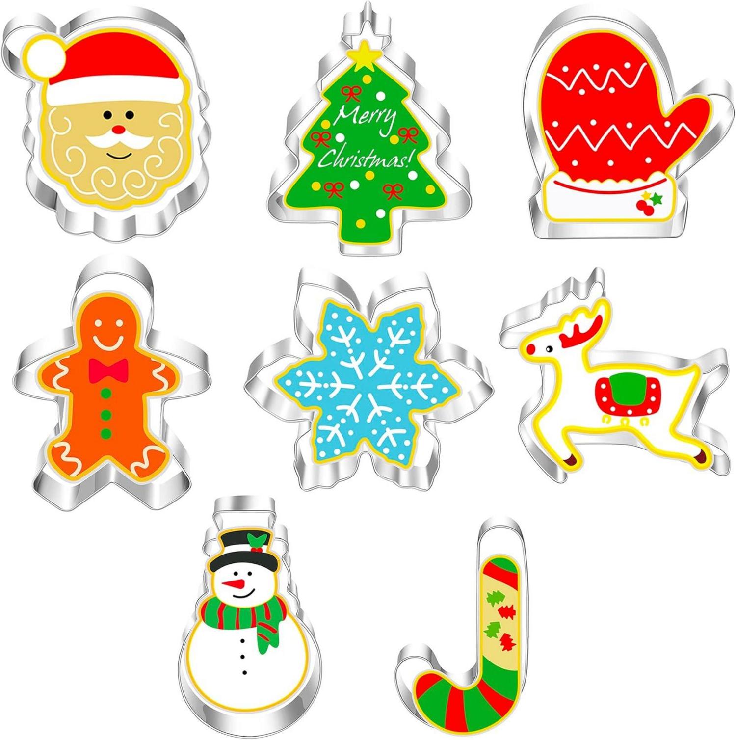 Ausstechformen Weihnachten Edelstahl Keks Dekoration 8 Stück
