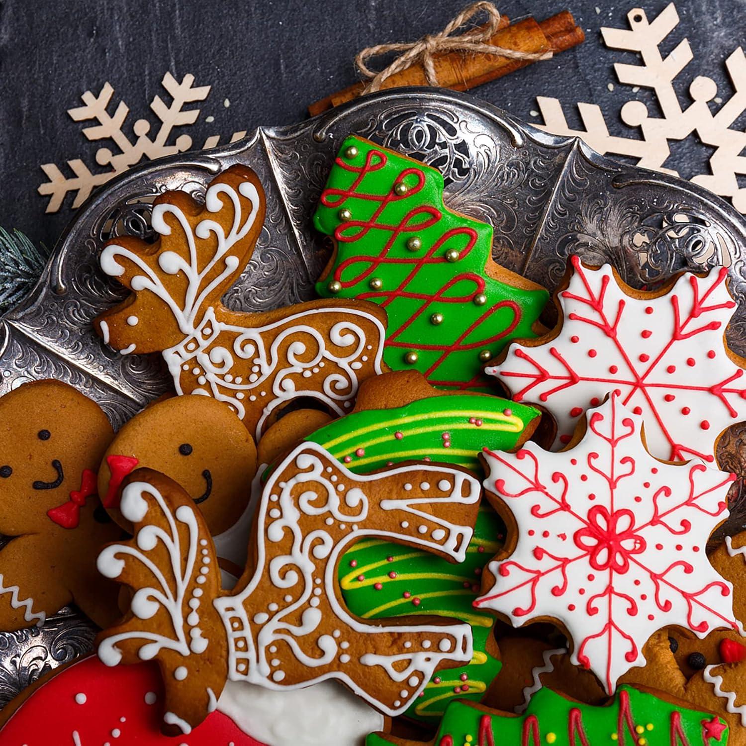 Ausstechformen Weihnachten Set 8-teilig Edelstahl Keks Ausstecher Plätzchen Backformen