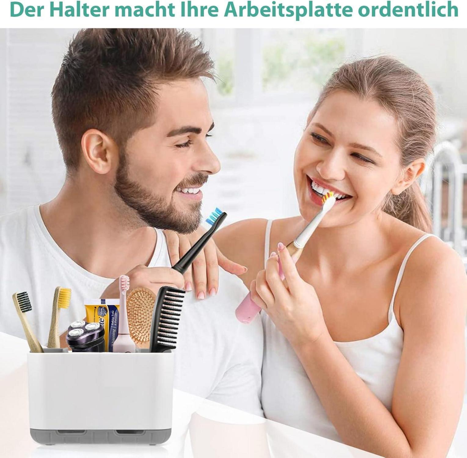Zahnbürstenhalter Organizer Grau für Elektrische Zahnbürste mit verstellbaren