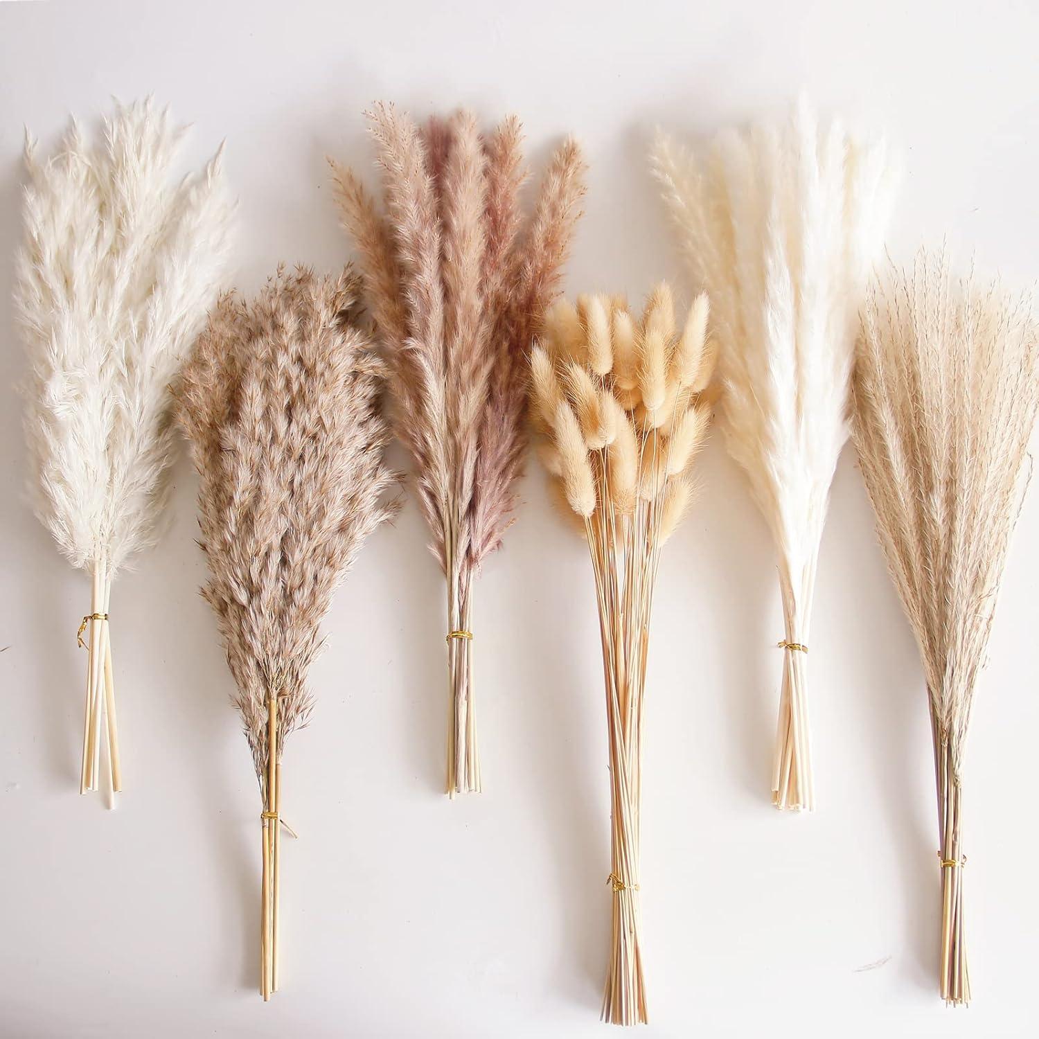 110er Set Natürliche Trockenblumenstrauß Pampas Grass Deko