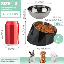 Erhöhter Futternapf Katze Hund 470ml Schwarz Melaminbasis