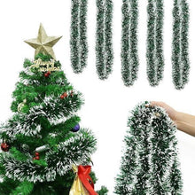 10m Weihnachtsdeko Tannengirlande Grün Weiß festliche Deko