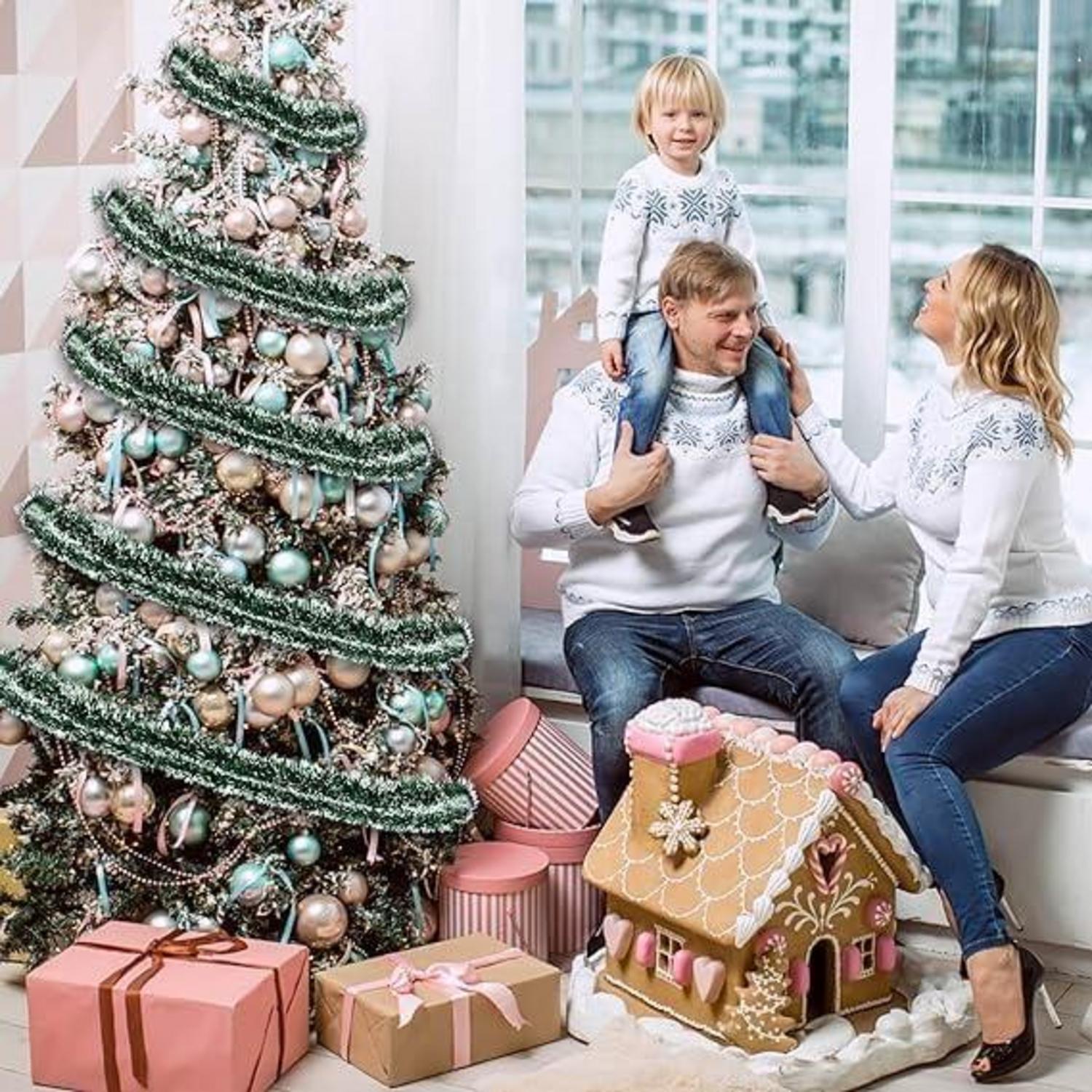 10M Weihnachtsdeko Girlanden Tür Kugelkranz