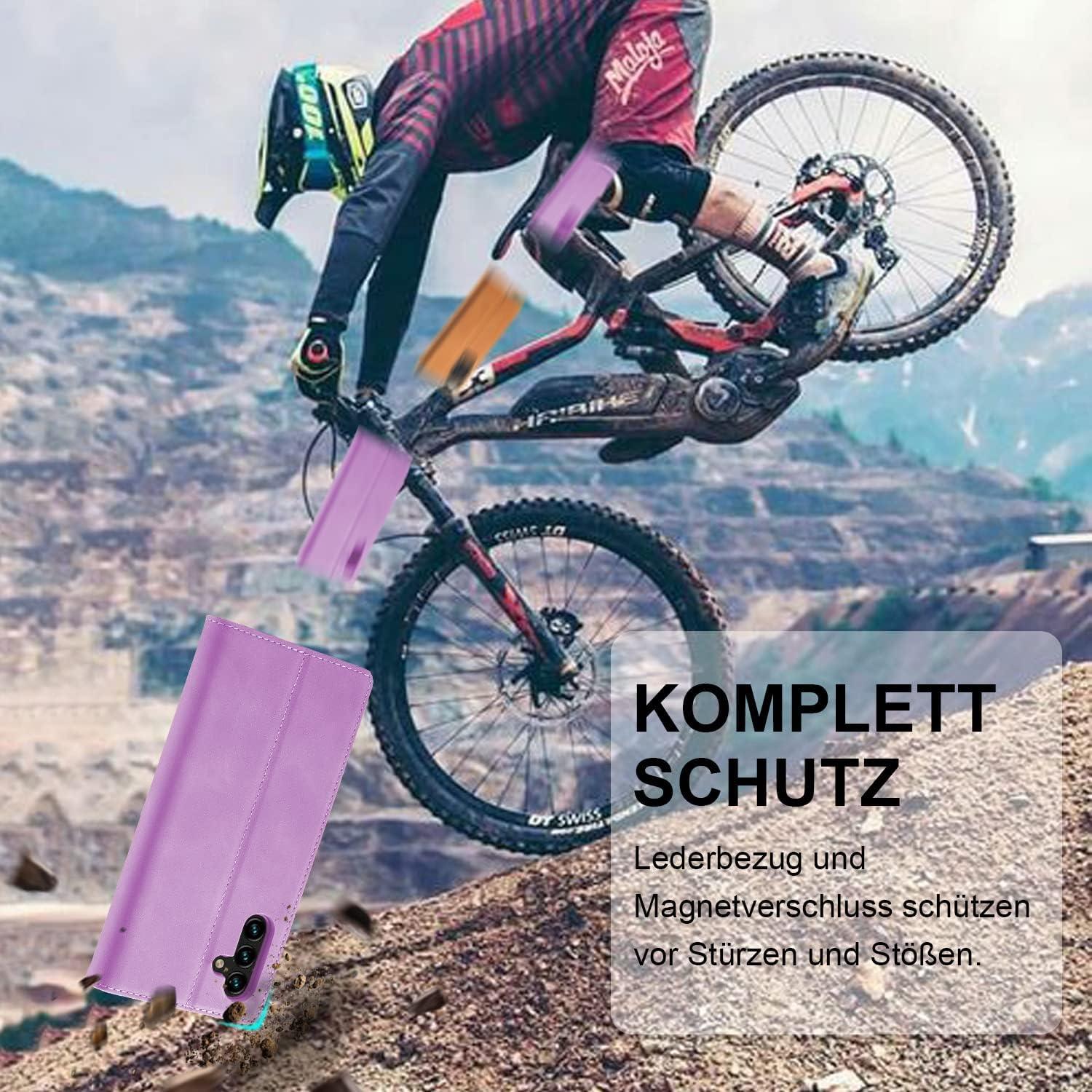 Samsung Galaxy A14 Handyhülle Leder Brieftasche Schutzhülle Flip Wallet