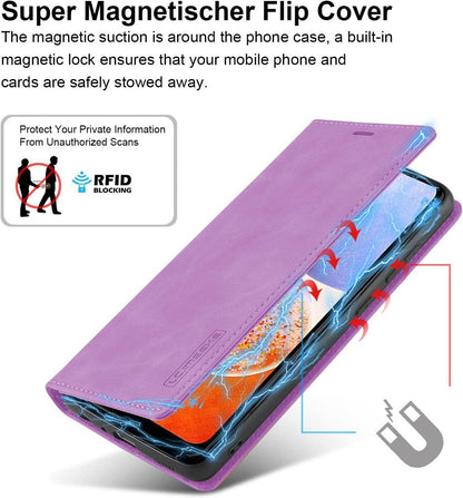 Handyhülle Samsung Galaxy A14 Leder Schutzhülle Wallet Stoßfest Flip