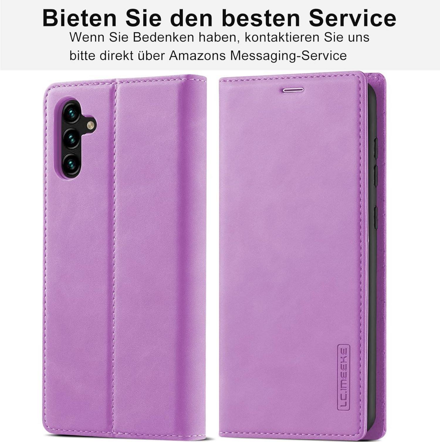 Samsung Galaxy A14 Handyhülle Leder Brieftasche Schutzhülle Flip Wallet