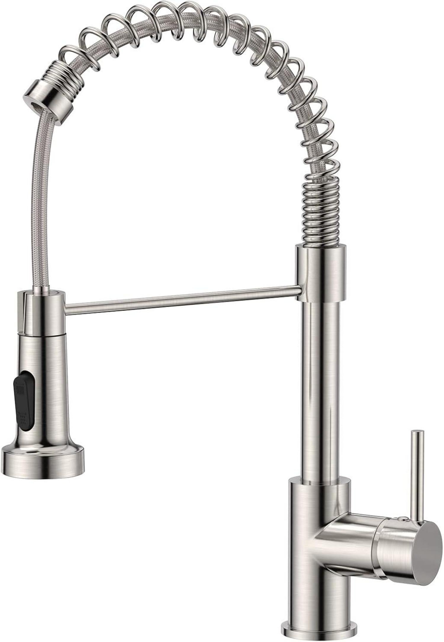 Moderne Hochdruck Küchenarmatur mit Brause & Edelstahl Finish