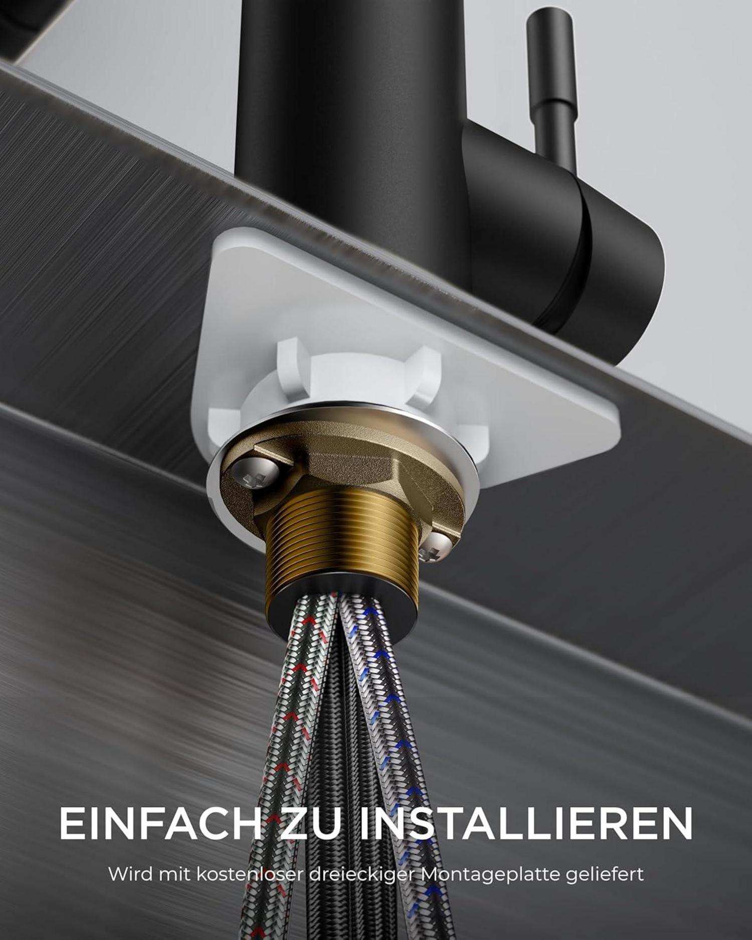 Wasserhahn Küche Hochdruck mit Brause Ausziehbar Mischbatterie