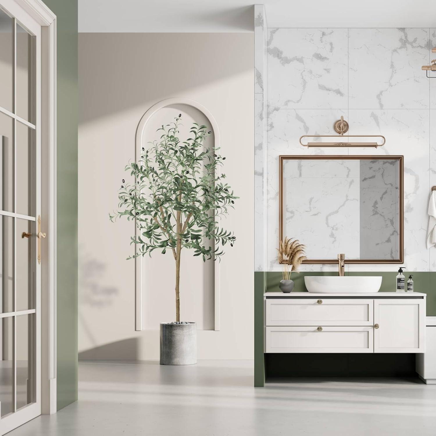 Kunstpflanze Olivenbaum künstlich 170cm groß für Innenraum