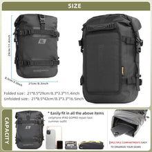 Motorrad Sturzbügeltasche Wasserdicht 6L Schwarz