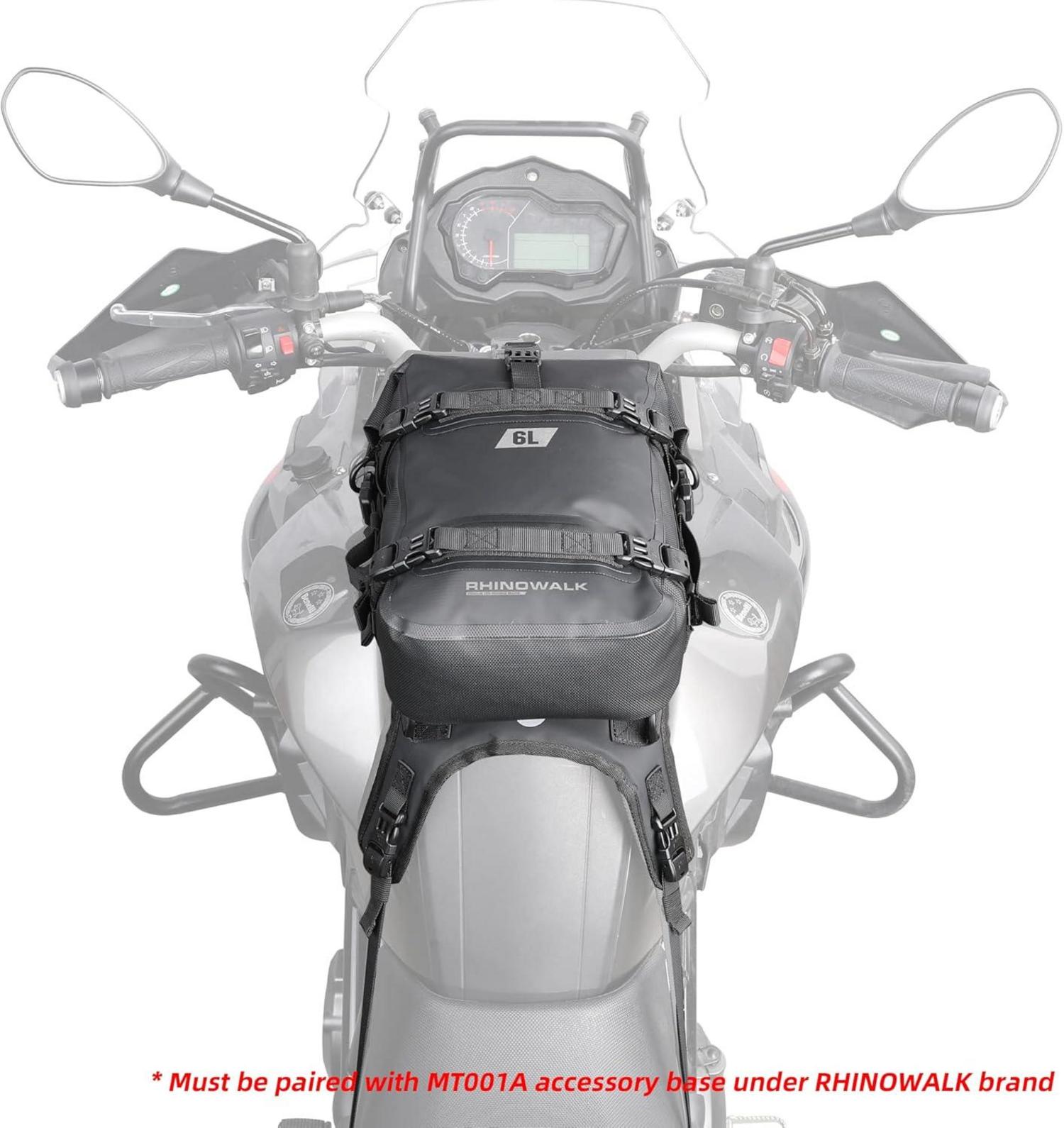 Motorrad Sturzbügeltasche Wasserdicht 6L Rahmen Satteltasche Schwarz