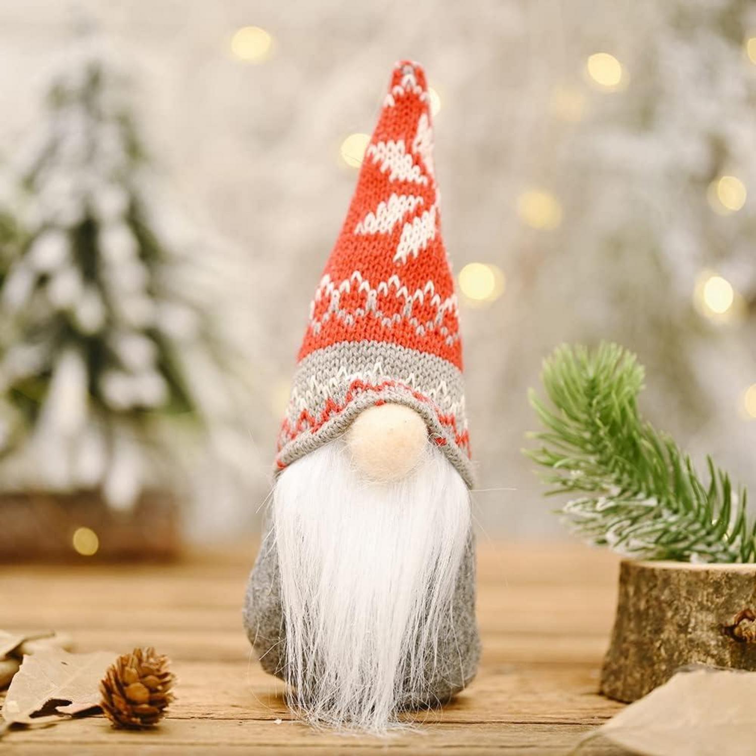 Deko Weihnachtswichtel Figuren Weihnachtsmann Gnom Handmade 3 Stück