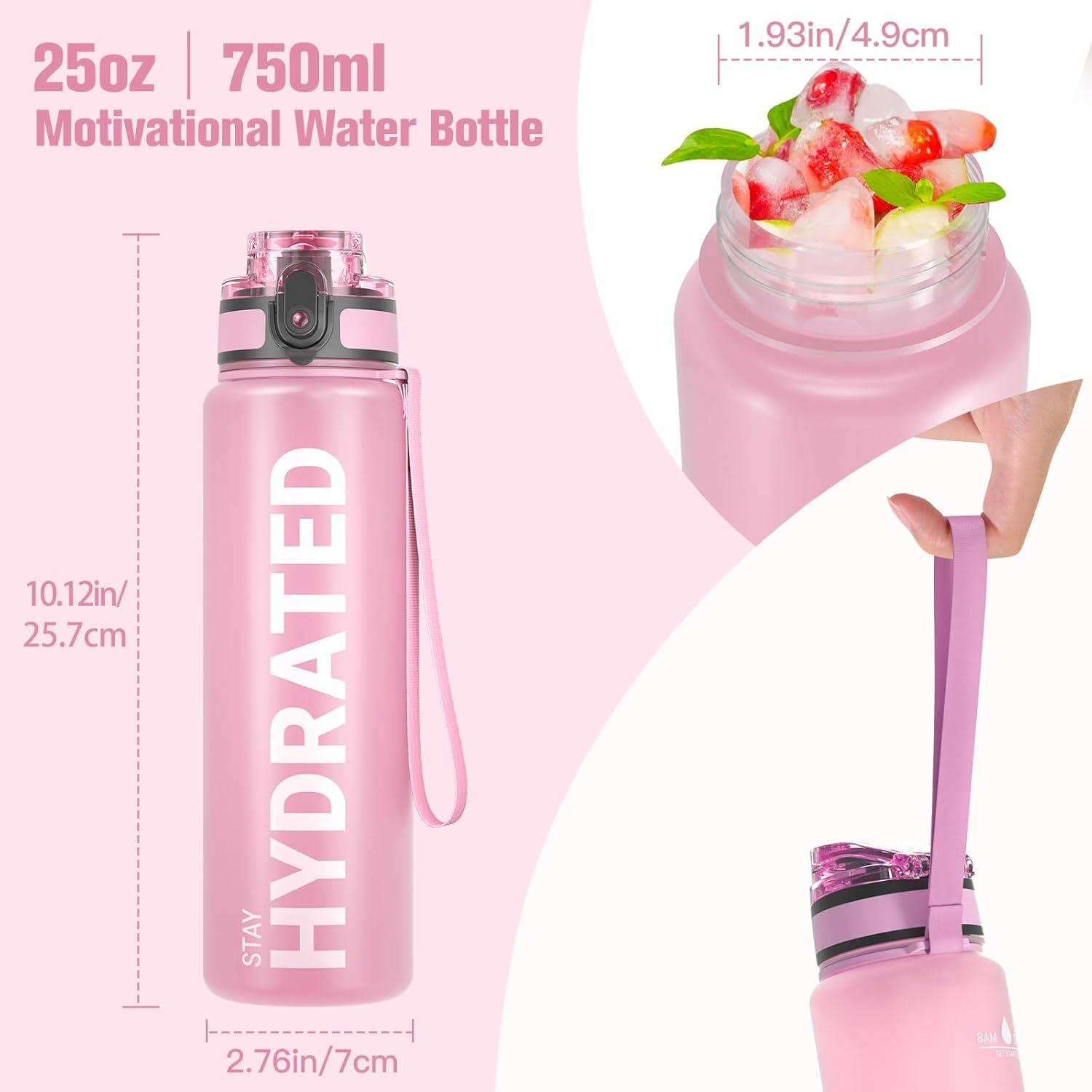 Sport Trinkflasche 750ML BPA-frei Auslaufsicher Wasserflasche Yoga Camping