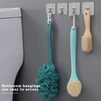 50x Selbstklebende Haken Transparent – Wandhaken für Küche & Bad