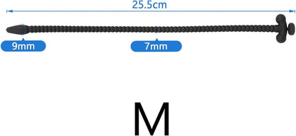 Silikon Dilator Harnröhre Penis Plug 3 Größen SM Spielzeug 7mm Schwarz