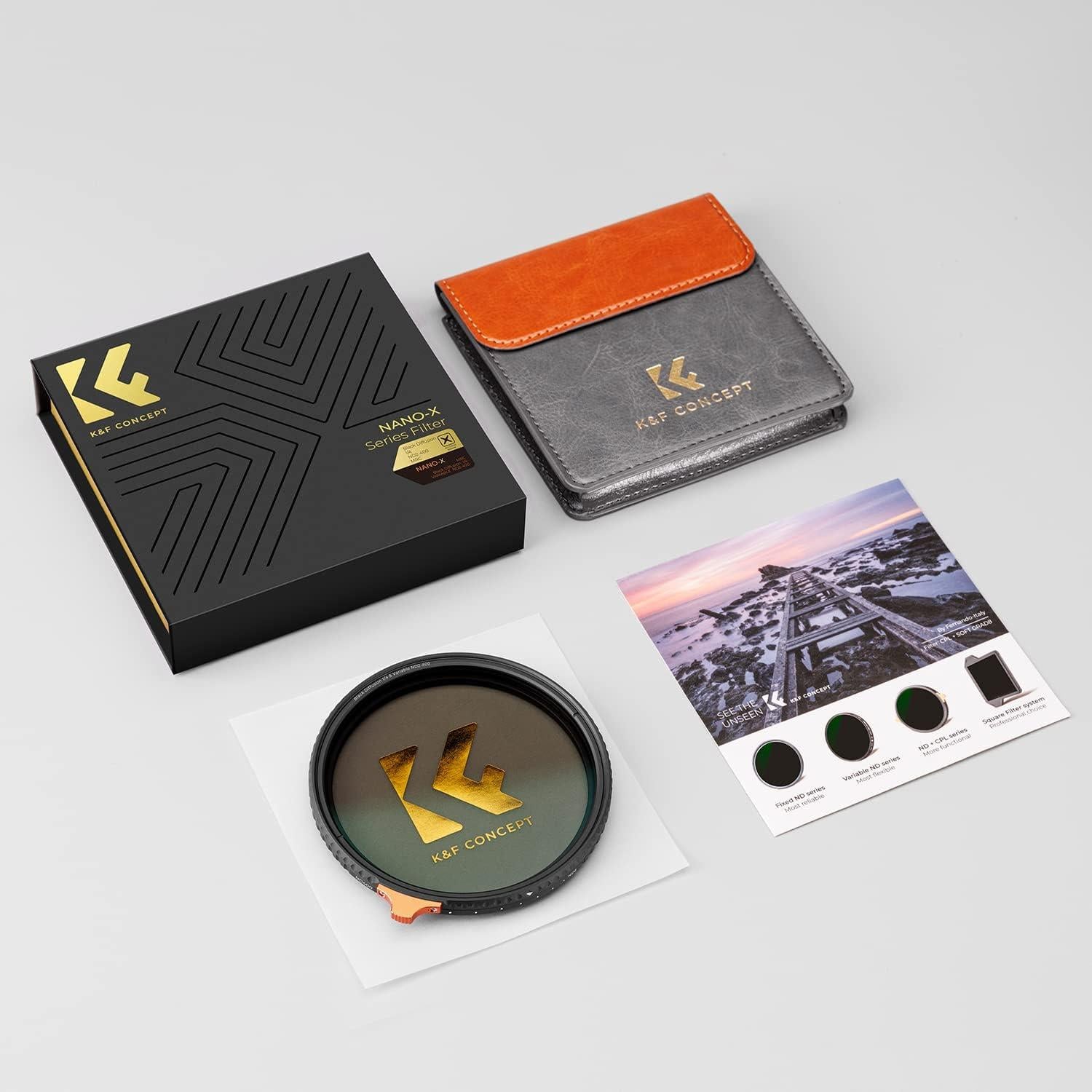 K&F Concept 67mm Black-Mist ND2-ND400 Variabler ND Filter