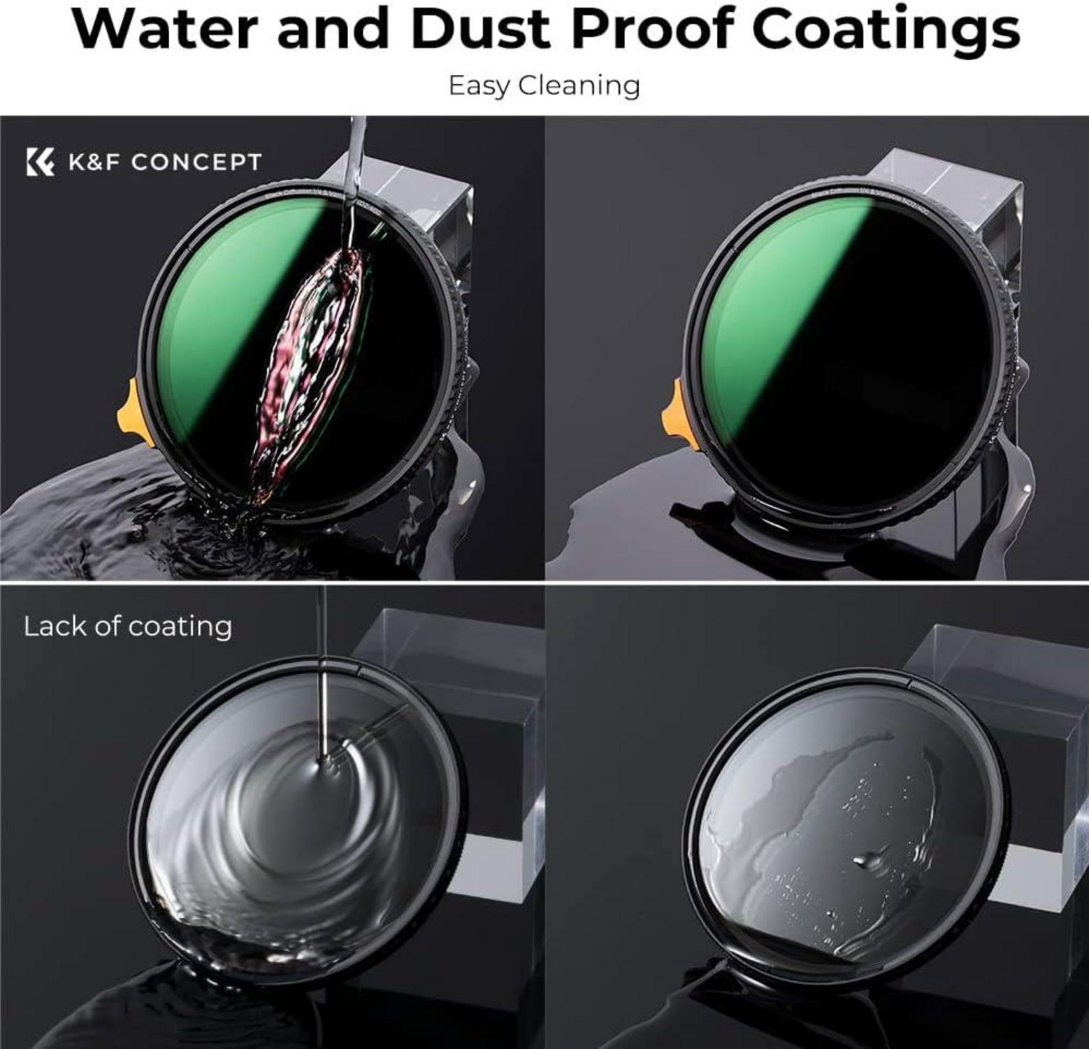 K&F Concept 55mm Black-Mist 2-in-1 ND2-ND400 Filter multifunktional